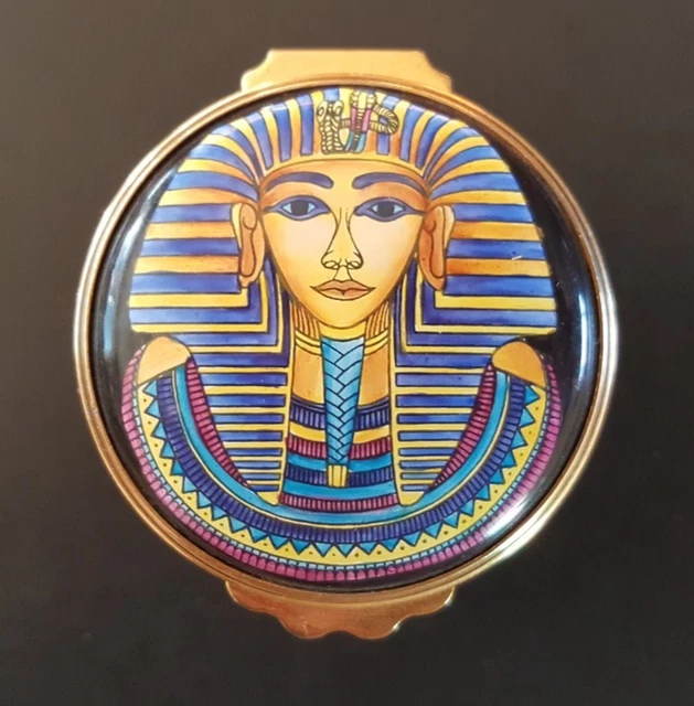 MOORCROFT ENAMELS - Very Rare - Tutankhamun Enamel Pill Box
