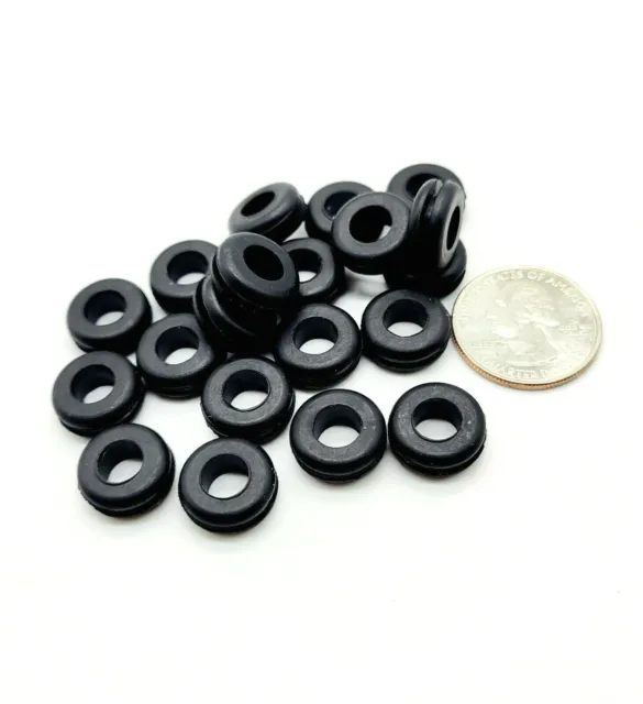 10mm Panel Hole Rubber Wiring Grommets 6mm ID for 1.5mm Thick Wall Wiring Cable
