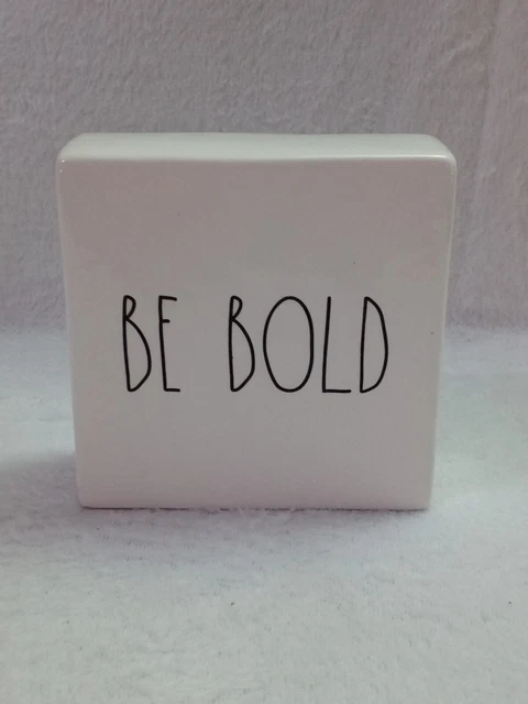Rae Dunn "BE BOLD/BE Y0U" Desk  Sign Paper Weight Inspirational Office Décor