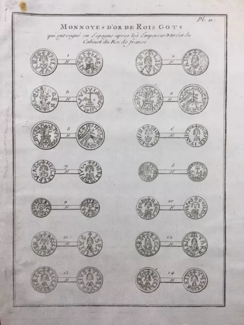 Spain Monnaies D’Or Of Goths 1725 Spanish Espana Coin Cabinet The King France