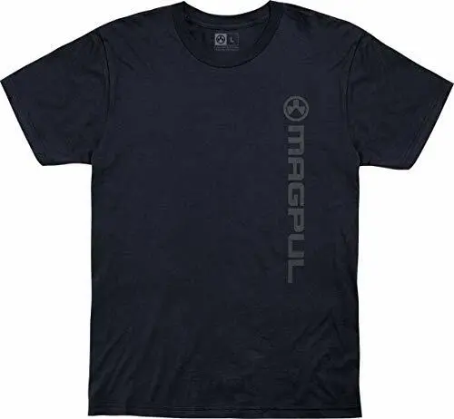 Mapgul Cotton Crew Neck T-Shirt for Men, Vert Logo Navy, Small