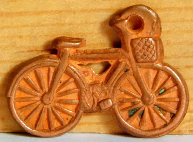 Vintage Bicycle Copper Clad Gumball Charm Vending