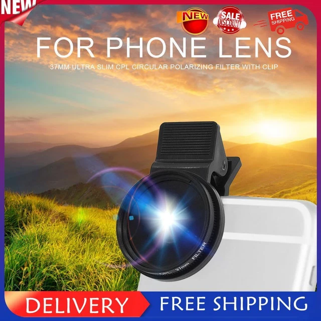 37mm Ultra Slim CPL Circular Polarizing Lens Filter with Clip Phone Accessories