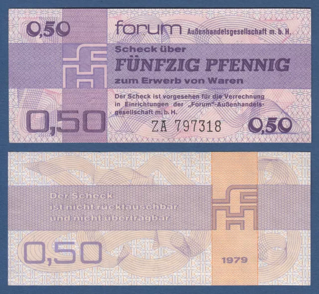 DDR 50 Pfennig Forum ERSATZNOTE ZA KASSENFRISCH  Ro.367 b