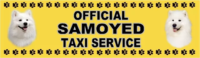 SAMOYED OFFICIAL TAXI SERVICE Dog Car Sticker  By Starprint