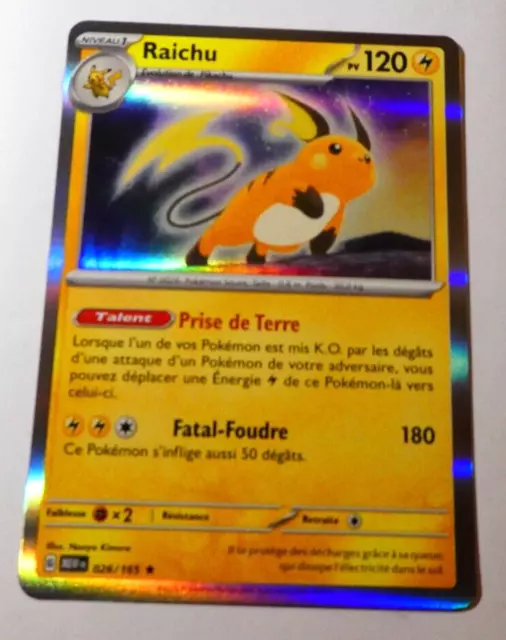 Pokemon 151 Français Card Rare Holo Carte Raichu 026/165 EV3.5 MEW FR Mint