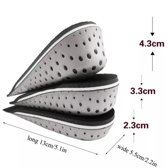 Lift Insert Shoe Pad Height Increase Cushion Elevator Taller Insole Heel Unisex