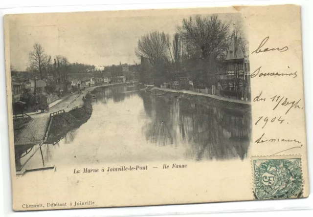 1 CPA 94 Val de Marne Nogent Sur Marne La Marne a Joinville le Pont - Ile Fanac