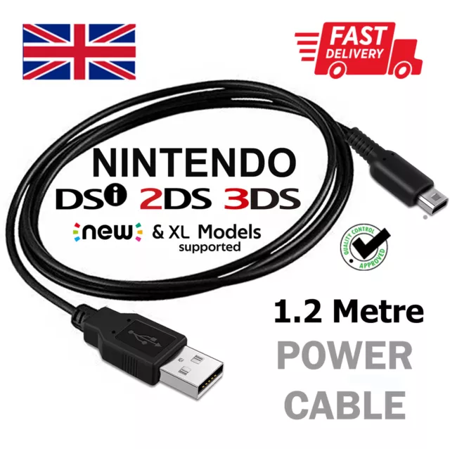 For Nintendo DSi / DSi XL / 3DS / 3DS XL 2DS USB Power Charging Lead Cable Cord 2