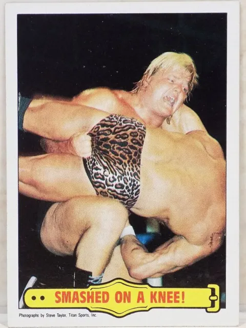 Wwf Topps Pro Wrestling Stars 1 Greg Valentine Smashed On A Knee Card 1985 Wwe