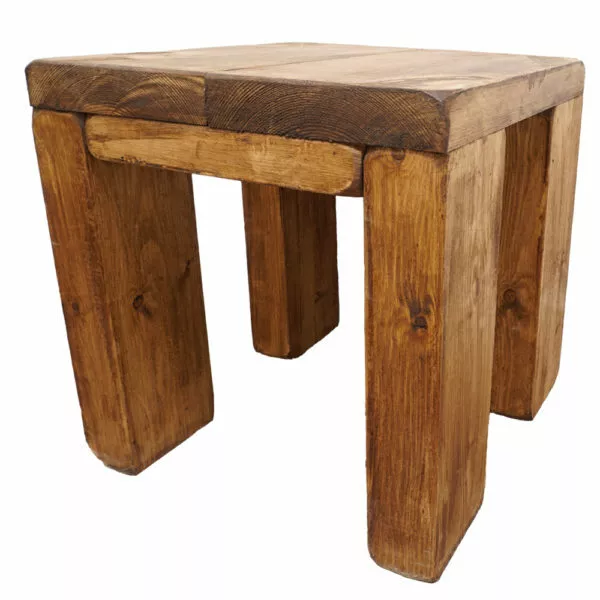 Coffee Side Table Solid Wood Reclaimed Timber Oak Style Natural Wooden Furniture