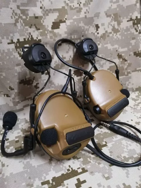 Comtac-III C3 Tactical Headset TCA Peltor Helmet Ver. Noise Reduction Headphone