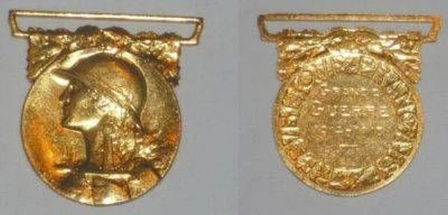 Pièce Commémorative Plaquée Or – Réplique France 1907-1914 – Collection Cuivre Avec Boîtier Transparent – Idée Cadeau