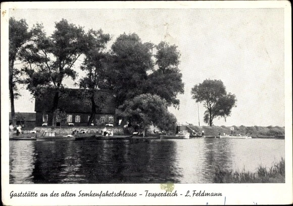 Ak Lilienthal Niedersachsen, Truperdeich, Gaststätte an der alten... - 10595577