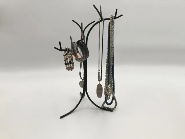 Amish crafted wrought iron Jewelry tree - necklace earring bracelet ring stand