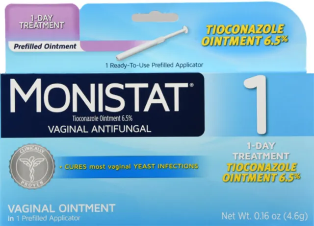 Ungüento precargado vaginal antifúngico de 1 día Monistat 6,5% 0,16 oz 363736441012