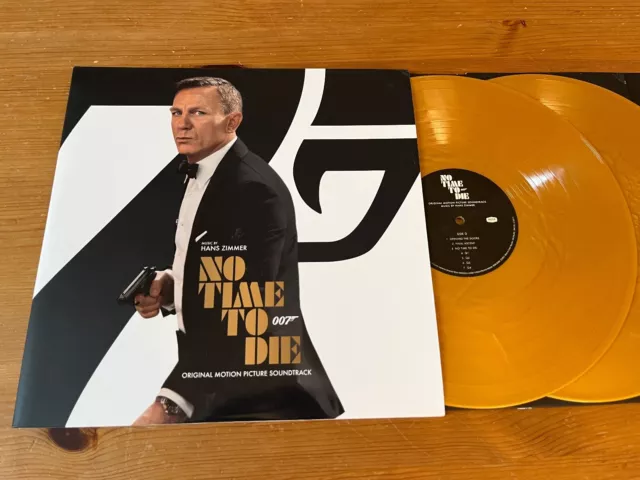 JAMES BOND No Time To Die OST by HANS ZIMMER Lt.Ed. 2 LP GOLD Coloured Vinyl 007