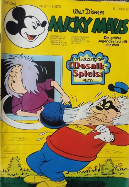 Walt Disneys Micky Maus Nr. 2 11.1.1975 (ehapa) Ohne Spiel- und Bastelteil