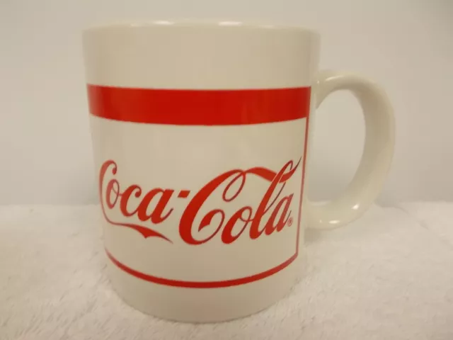 Coca Cola White & Red Logo Ceramic Coffee Tea Cup Mug