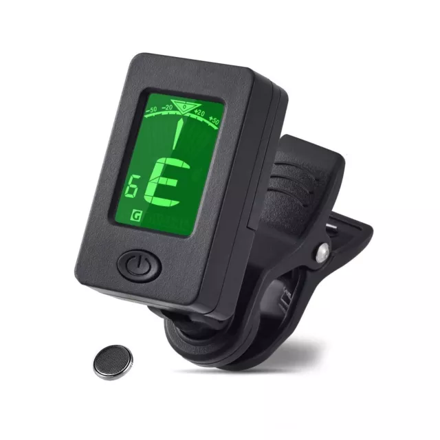 LCD Clip-on Electronic Digital Guitar Tuner Tool For Chromatic Violin Ukulele 2