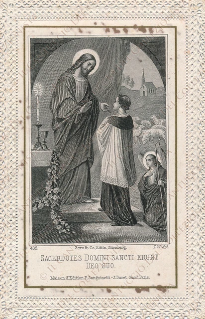 1903 Santino Sacerdotes Domini Sancti Gesù Cristo Ed. Sanguinetti Canivet