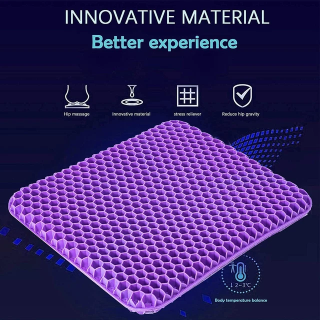 Cojín de asiento ortopédico gel cojín de alivio de presión coxis