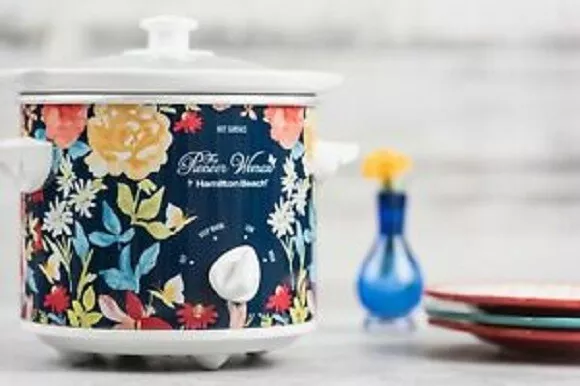 6 Quart The Pioneer Woman Portable Slow Cooker Melody Breezy Blossom Crock  Pot
