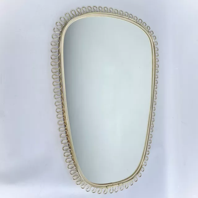 Mid Century Wall Mirror Joseph Frank Vintage Spiegel Brass 1950er