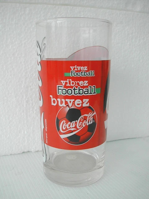 Lot De 3 Verres Coca-Cola Coupe Du Monde Italie 90 | Verres Publicitaire Vintage Football, 300 Ml