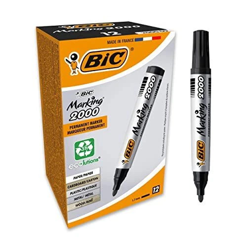 BIC Marking 2000 ECOlutions Marqueurs Permanents à Pointe Conique Moyenne - P...