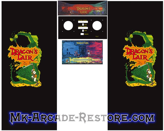 DRAGON'S LAIR SIDE Art Arcade Artwork Graphics Decals 235.00
