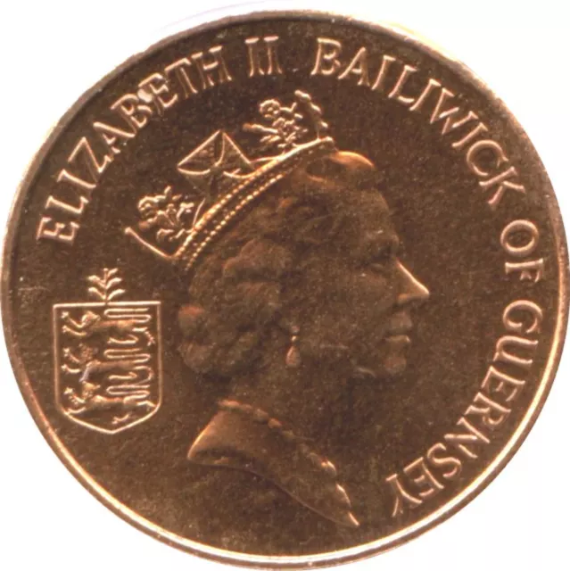 Giernésiais Coin 1 Penny | Queen Elizabeth II | Crab | Guernsey | 1985 - 1990