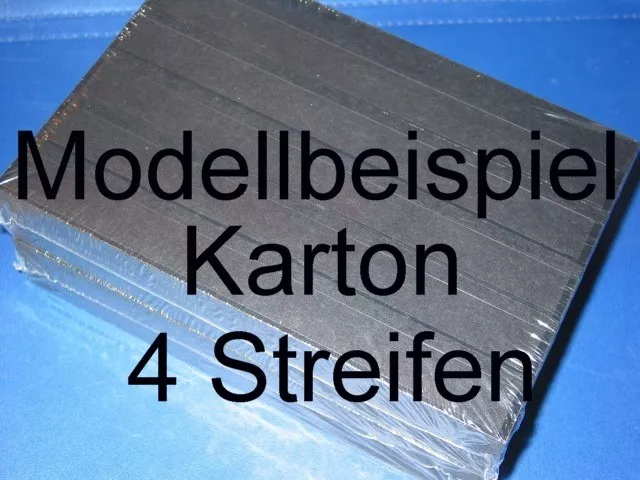 KOBRA Einsteckkarten A5, stabiler schwarzer Karton, K04 - 4 Streifen, 50er-Pack