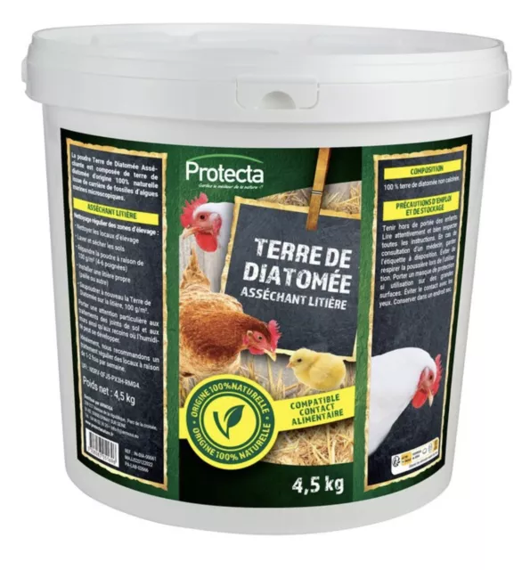 Poudre insecticide Terre de diatomée insectes rampants fourmis 4.5kg PROTECTA