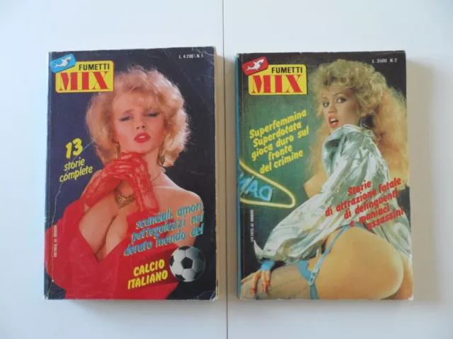 FUMETTI MIX 1-2 raccolta di storie sex Editrice Squalo 1989 per lettori adulti 