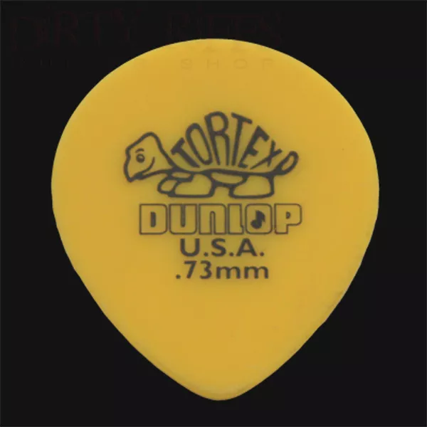 Dunlop Tortex Teardrop Guitar Picks Plectrums 0.73mm Yellow 6 10 12 20 24 or 36