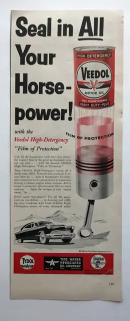 1953 Veedol Motor Oil Tydol, Magic Chef Gas Range Broiler Vintage Print Ads