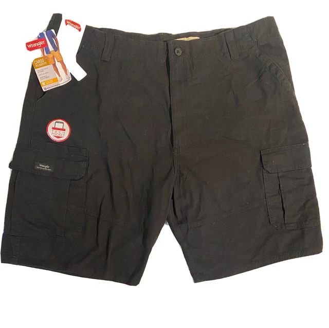 WRANGLER MEN’S Epic Soft Cargo Short Relaxed Fit Size 38 Black 21.99