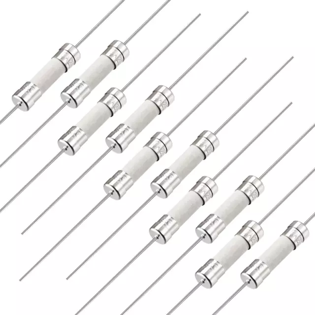 Fusibles Coup Fil Conducteur Fusibles Céramique 5 x 20mm 250V F5A 95mm 10Pcs
