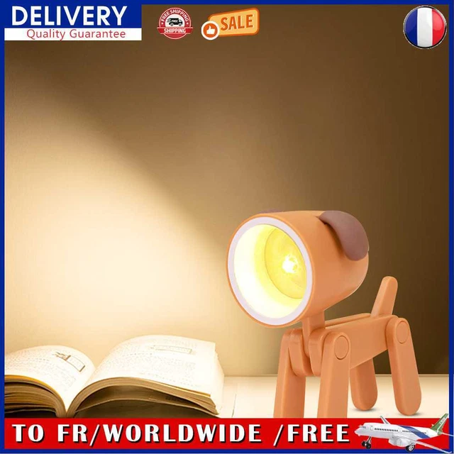 Animal Bedroom Lamp Adjustable Desktop Lamp for Room Decoration (Dog Brown)