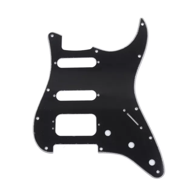 Musiclily Pro 3Ply Black 11 Hole HSS Guitar Pickguard For USA Strat Open Pickup