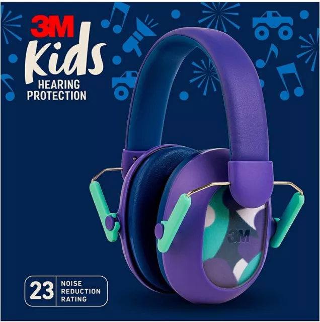3M Kids Hearing Protection PLUS - 23dB Noise Reduction - Purple Plus