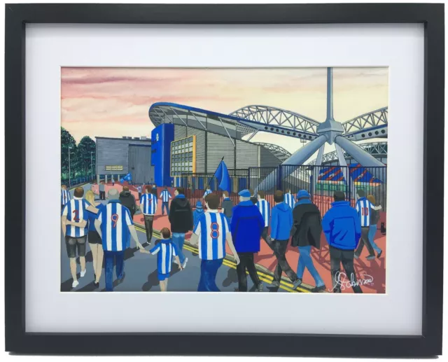 Huddersfield Town FC John Smiths Stadion hochwertiger gerahmter Kunstdruck ca. A4