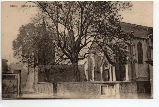 JOEUF - Meurthe and Moselle - CPA 54 - the cross and the church