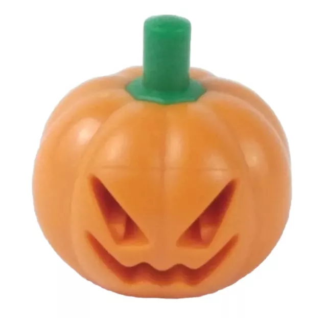 LEGO® Minifigure™ New Headgear Head Cover, Pumpkin Jack O' Lantern Green Stem