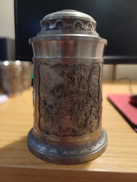 German Pewter Stein With Lid