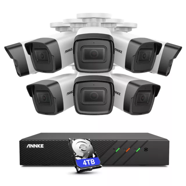 ANNKE POE 5MP IP67 Überwachungskamera 8CH 6MP NVR Mit Audio Remotezugriff H.265+