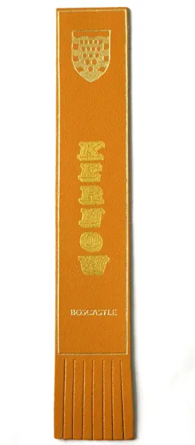 Boscatle Leather BOOKMARK Celtic Word Kernow is Cornish for Cornwall Souvenir