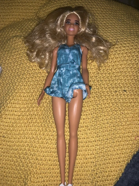 Barbie Fashionistas Doll 173 with Long Blonde Hair & Tie-dye Shorts Romper