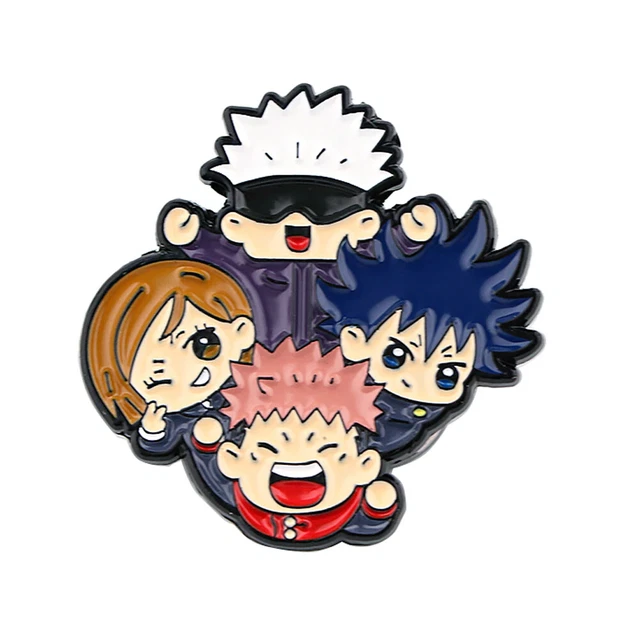 JUJUTSU KAISEN ANIME Satoru Yuji Nobara Megumi Characters Enamel Metal